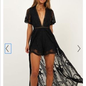 Let’s get loud maxi/romper size 16 in Wine red